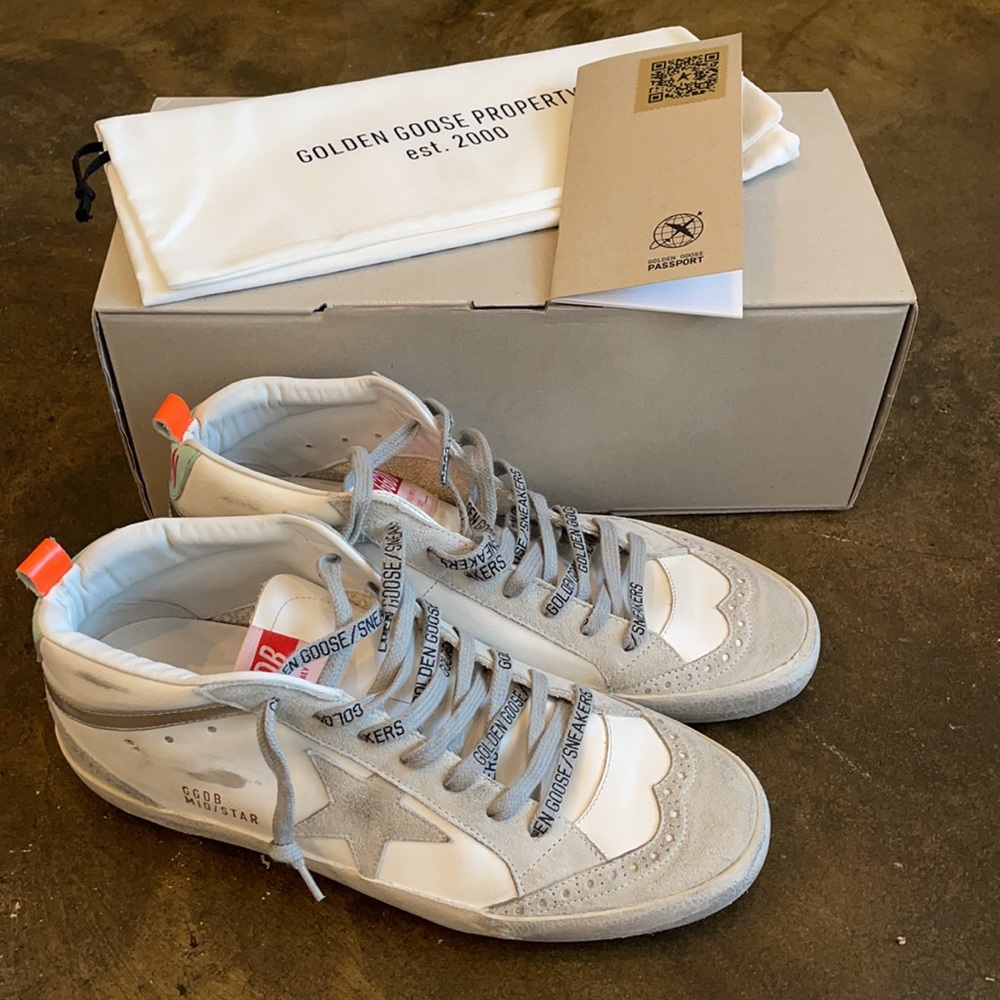 Golden Goose White Mid Star Sneakers size 40